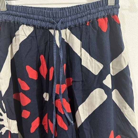 Desigual Flowy Abstract Wide Leg Cropped Multicolored Pants Sz 24 NWT 61P26M8 - Picture 6 of 13